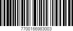 Código de barras (EAN, GTIN, SKU, ISBN): '7700166983003'