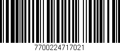Código de barras (EAN, GTIN, SKU, ISBN): '7700224717021'
