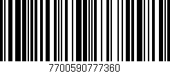 Código de barras (EAN, GTIN, SKU, ISBN): '7700590777360'