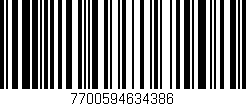 Código de barras (EAN, GTIN, SKU, ISBN): '7700594634386'