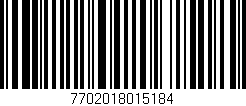Código de barras (EAN, GTIN, SKU, ISBN): '7702018015184'