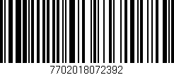 Código de barras (EAN, GTIN, SKU, ISBN): '7702018072392'
