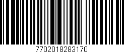 Código de barras (EAN, GTIN, SKU, ISBN): '7702018283170'