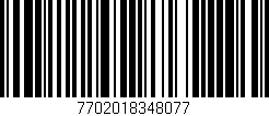 Código de barras (EAN, GTIN, SKU, ISBN): '7702018348077'