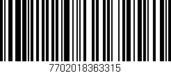 Código de barras (EAN, GTIN, SKU, ISBN): '7702018363315'