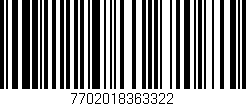 Código de barras (EAN, GTIN, SKU, ISBN): '7702018363322'