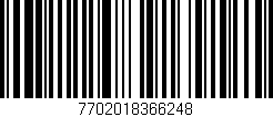 Código de barras (EAN, GTIN, SKU, ISBN): '7702018366248'