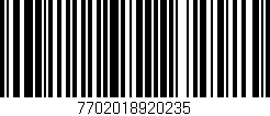Código de barras (EAN, GTIN, SKU, ISBN): '7702018920235'