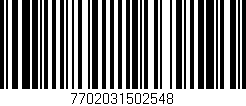 Código de barras (EAN, GTIN, SKU, ISBN): '7702031502548'