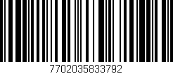 Código de barras (EAN, GTIN, SKU, ISBN): '7702035833792'