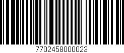 Código de barras (EAN, GTIN, SKU, ISBN): '7702458000023'