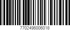 Código de barras (EAN, GTIN, SKU, ISBN): '7702496006018'