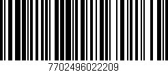 Código de barras (EAN, GTIN, SKU, ISBN): '7702496022209'