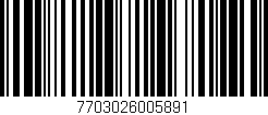Código de barras (EAN, GTIN, SKU, ISBN): '7703026005891'