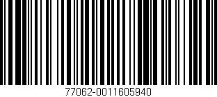 Código de barras (EAN, GTIN, SKU, ISBN): '77062-0011605940'