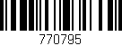 Código de barras (EAN, GTIN, SKU, ISBN): '770795'