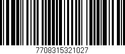 Código de barras (EAN, GTIN, SKU, ISBN): '7708315321027'