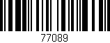 Código de barras (EAN, GTIN, SKU, ISBN): '77089'