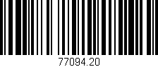 Código de barras (EAN, GTIN, SKU, ISBN): '77094.20'