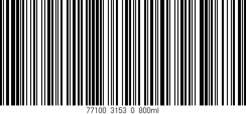 Código de barras (EAN, GTIN, SKU, ISBN): '77100_3153_0_800ml'