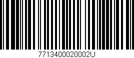 Código de barras (EAN, GTIN, SKU, ISBN): '7713400020002U'