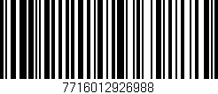 Código de barras (EAN, GTIN, SKU, ISBN): '7716012926988'