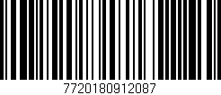 Código de barras (EAN, GTIN, SKU, ISBN): '7720180912087'