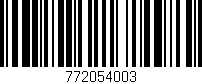 Código de barras (EAN, GTIN, SKU, ISBN): '772054003'