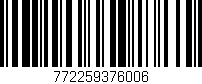 Código de barras (EAN, GTIN, SKU, ISBN): '772259376006'