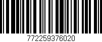 Código de barras (EAN, GTIN, SKU, ISBN): '772259376020'