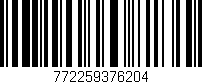Código de barras (EAN, GTIN, SKU, ISBN): '772259376204'