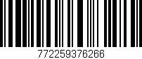 Código de barras (EAN, GTIN, SKU, ISBN): '772259376266'
