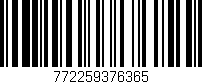 Código de barras (EAN, GTIN, SKU, ISBN): '772259376365'