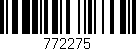 Código de barras (EAN, GTIN, SKU, ISBN): '772275'
