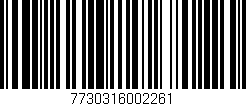 Código de barras (EAN, GTIN, SKU, ISBN): '7730316002261'
