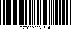 Código de barras (EAN, GTIN, SKU, ISBN): '7730922061614'