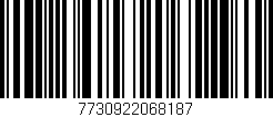 Código de barras (EAN, GTIN, SKU, ISBN): '7730922068187'