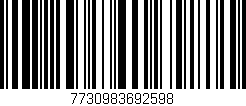 Código de barras (EAN, GTIN, SKU, ISBN): '7730983692598'