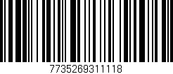 Código de barras (EAN, GTIN, SKU, ISBN): '7735269311118'