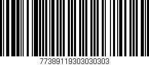 Código de barras (EAN, GTIN, SKU, ISBN): '77389119303030303'