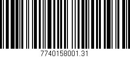 Código de barras (EAN, GTIN, SKU, ISBN): '7740158001.31'