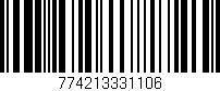 Código de barras (EAN, GTIN, SKU, ISBN): '774213331106'