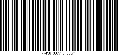 Código de barras (EAN, GTIN, SKU, ISBN): '77436_3377_0_800ml'