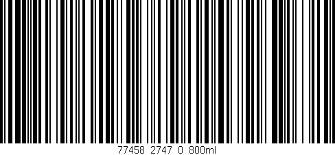Código de barras (EAN, GTIN, SKU, ISBN): '77458_2747_0_800ml'