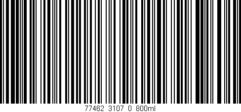 Código de barras (EAN, GTIN, SKU, ISBN): '77462_3107_0_800ml'