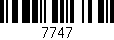 Código de barras (EAN, GTIN, SKU, ISBN): '7747'
