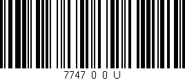 Código de barras (EAN, GTIN, SKU, ISBN): '7747_0_0_U'