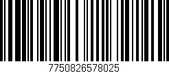 Código de barras (EAN, GTIN, SKU, ISBN): '7750826578025'