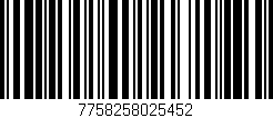 Código de barras (EAN, GTIN, SKU, ISBN): '7758258025452'