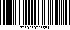 Código de barras (EAN, GTIN, SKU, ISBN): '7758258025551'